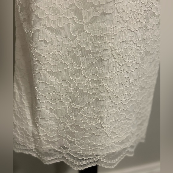 Vintage CALVIN KLEIN  Midi Lace Overlay Sleeveless Empire Women' Dress SZ 12. - Picture 6 of 13